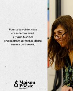 Maison de la poésie de Bordeaux invite Guylaine Monnier